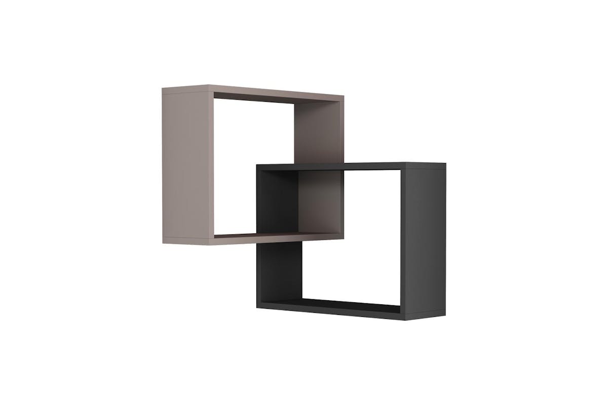 Decortie Ring Corner Wall Mounted Bookcase | Modern Display Unit | Engineered Wood | 60cm-2