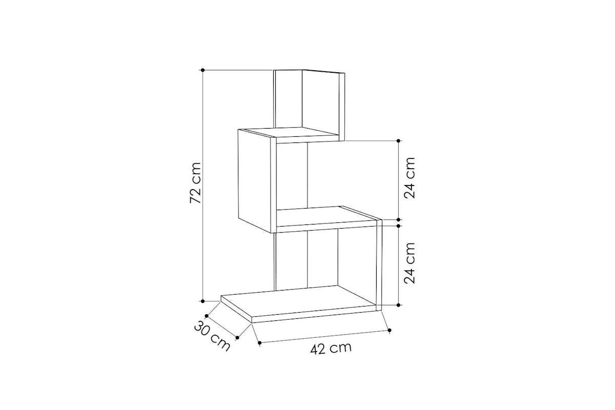 Decortie Rosie Modern 3 Tier Side Table | Side Table | Engineered Wood | 72cm-4