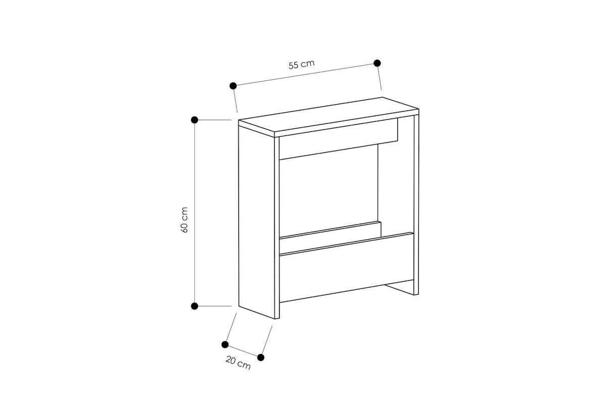 Decortie Simpi Modern Side End Table | Side Table | Engineered Wood | 60cm-4