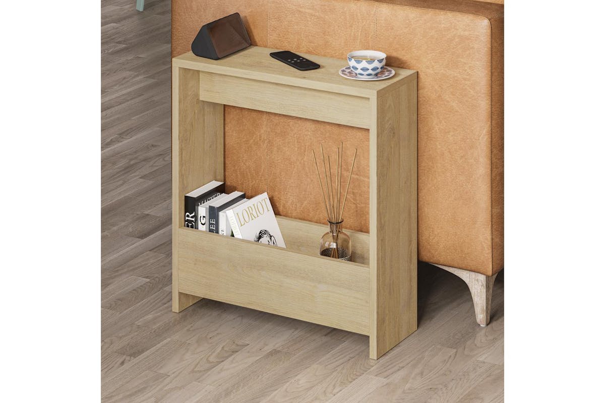 Decortie Simpi Modern Side End Table | Side Table | Oak | 60cm-3