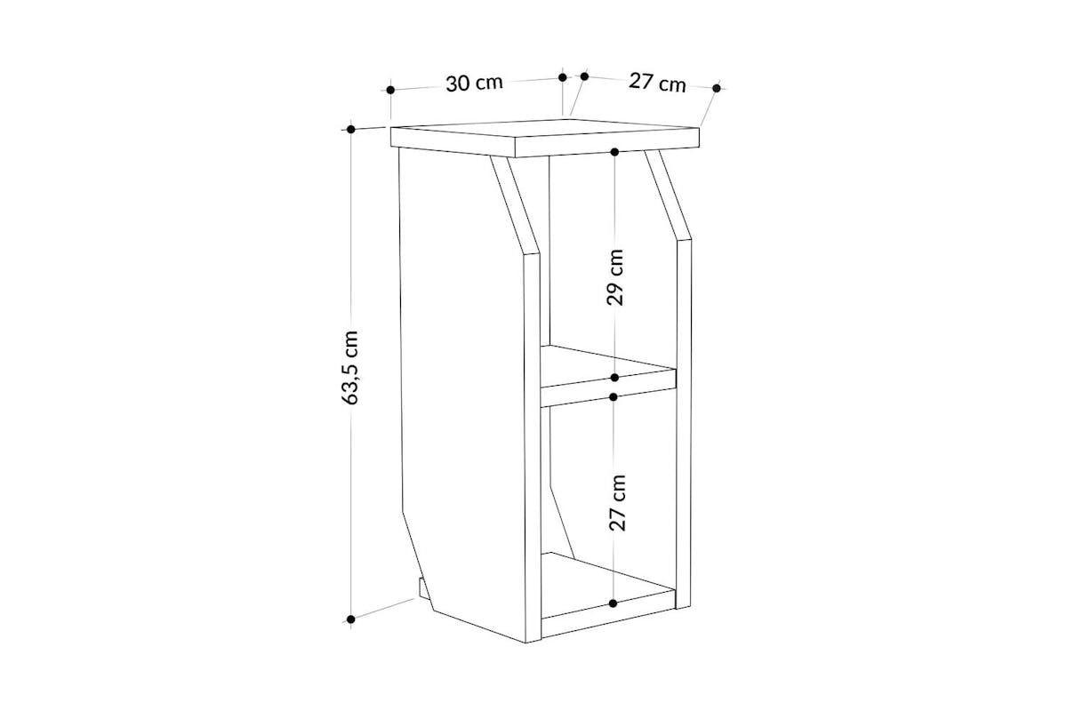 Decortie Tena Side Table | Modern Design | Engineered Wood | White-4