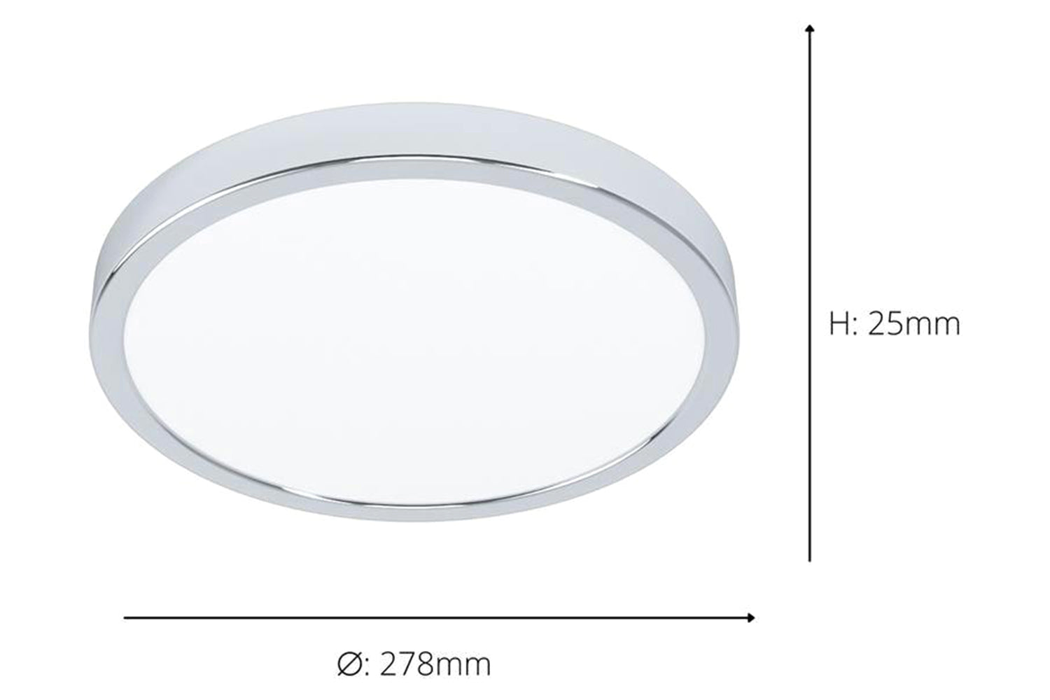 Eglo | Fueva Surface Mounted Circular Ceiling Light | Chrome-4