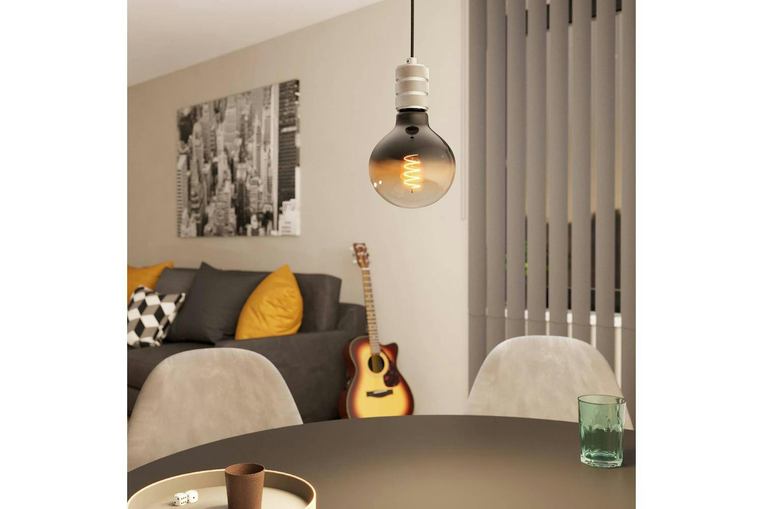 Eglo | Yorth Pendant Light | Black/Silver-2