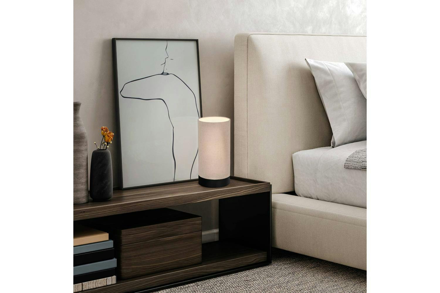 Eglo | Feniglia Table Lamp | Black/Taupe-2