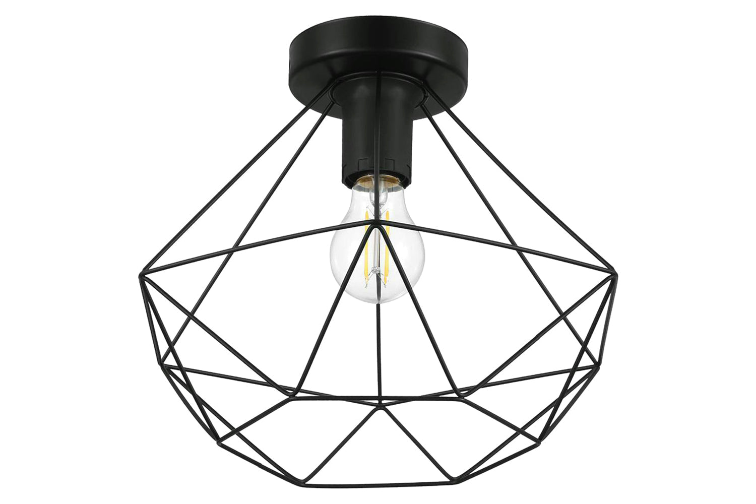 Eglo | Tarbes Geometric Ceiling Light | Black