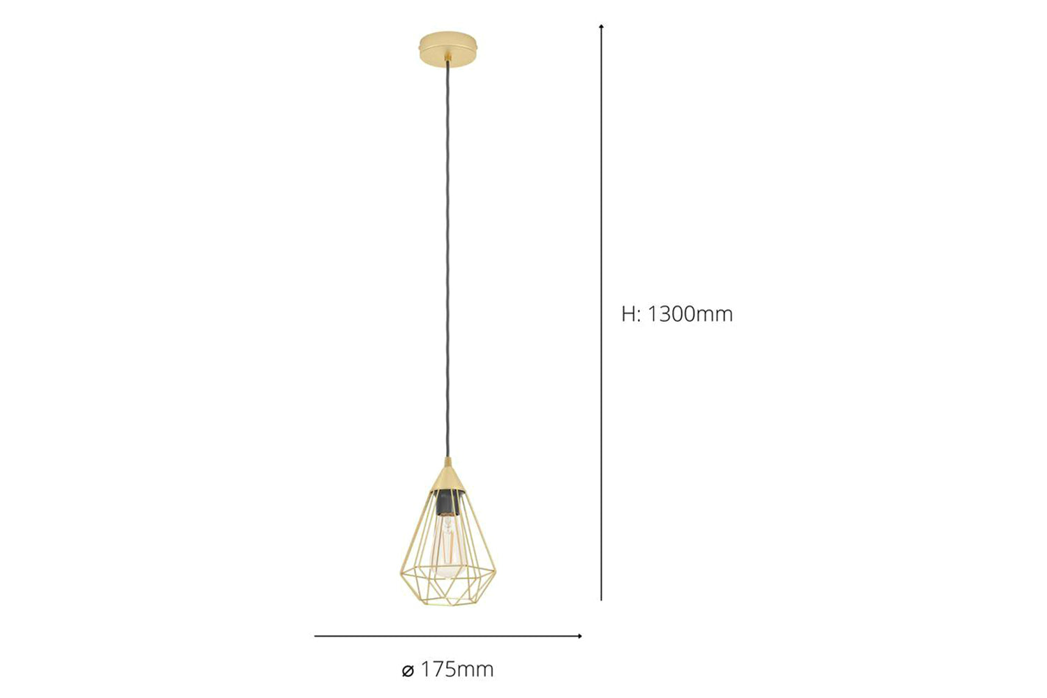 Eglo | Tarbes Geometric Pendant Light | Gold-4