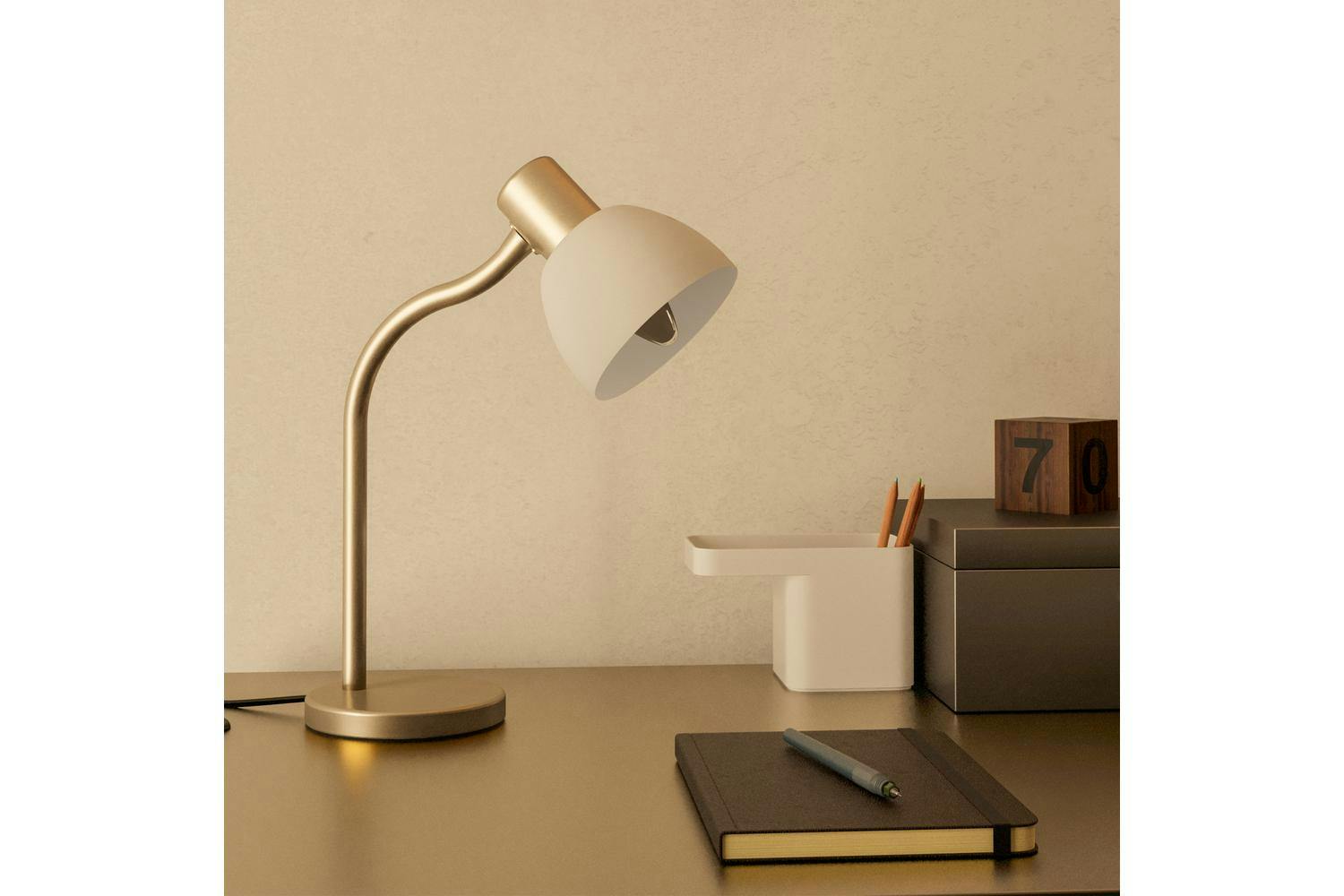 Eglo | Macere Desk Lamp | Nickel/White-3