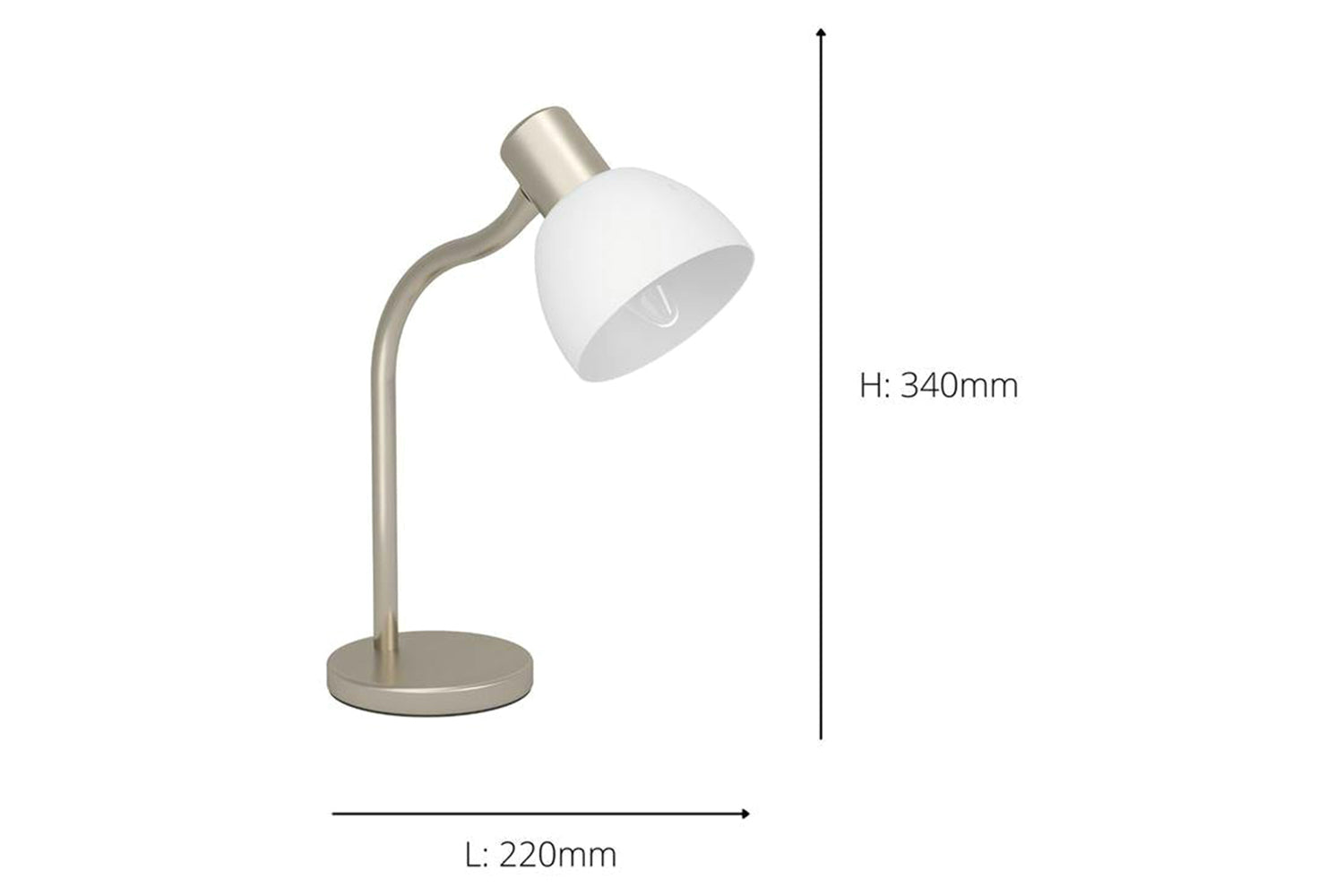 Eglo | Macere Desk Lamp | Nickel/White-5