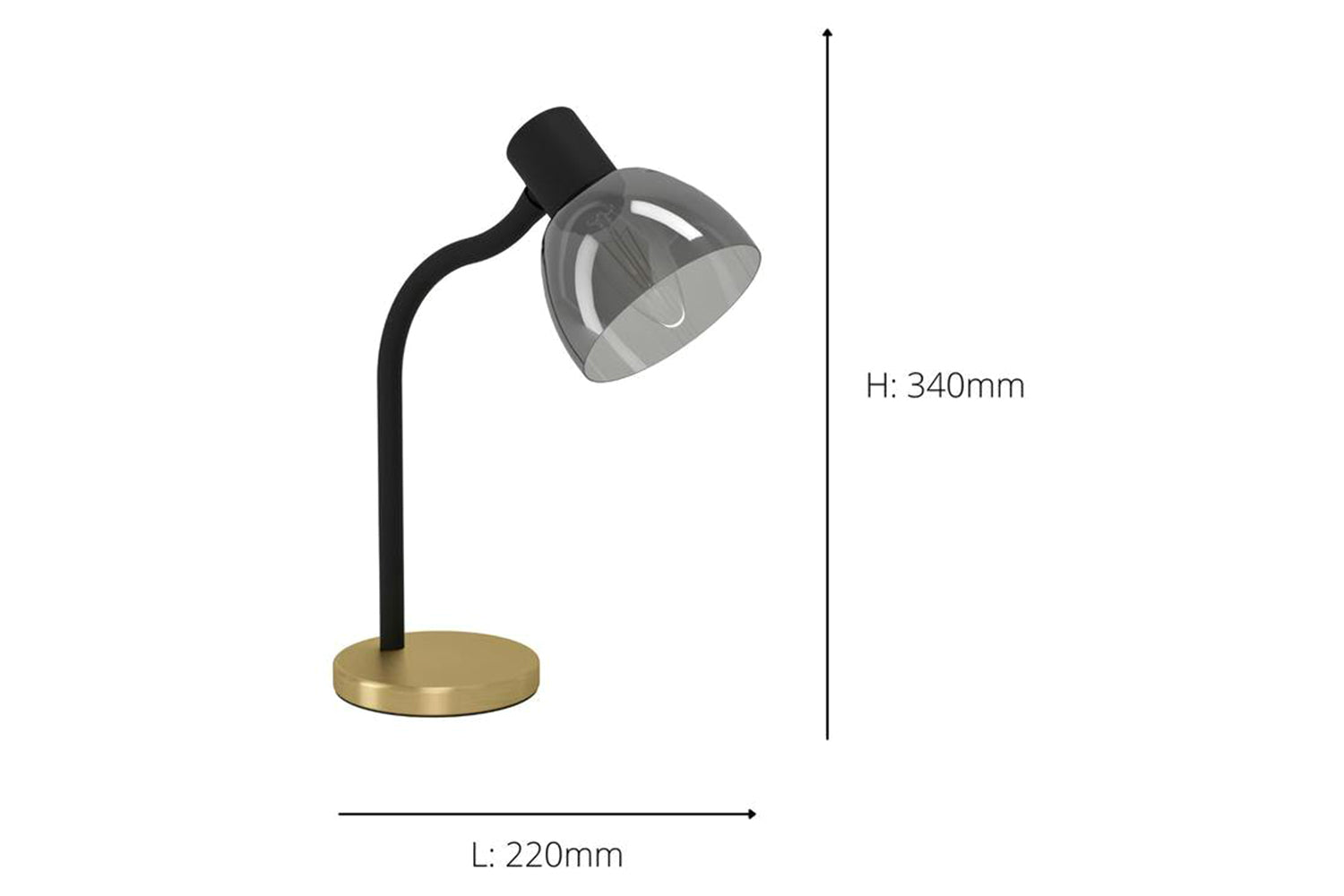 Eglo | Macere Desk Lamp | Black/Gold-5