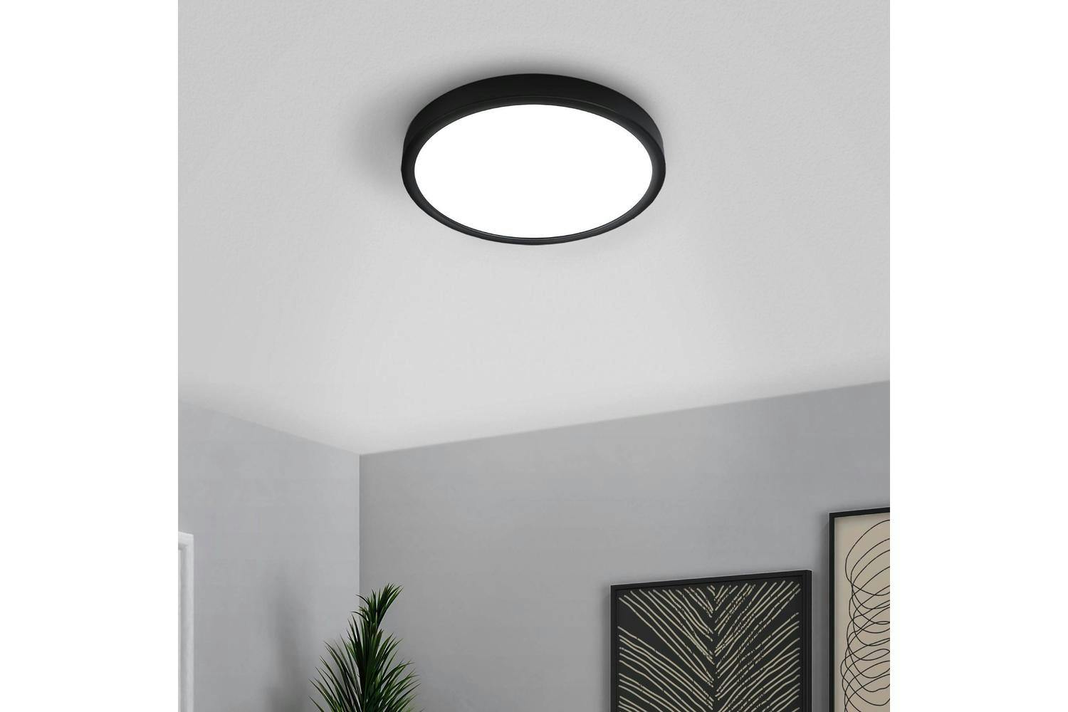 Eglo | Fueva Surface Mounted Circular Ceiling Light | Black-3