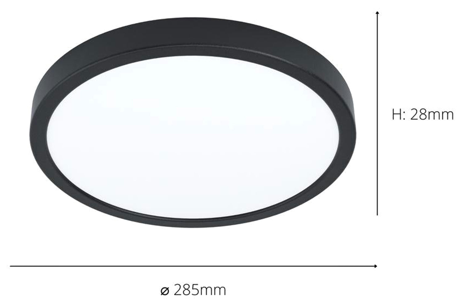 Eglo | Fueva Surface Mounted Circular Ceiling Light | Black-4