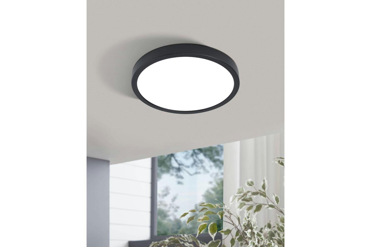 Eglo | Fueva Surface Mounted Circular Ceiling Light | Black-2