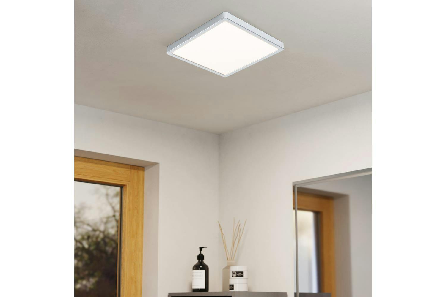 Eglo | Fueva Surface Mounted Square Ceiling Light | Chrome-2