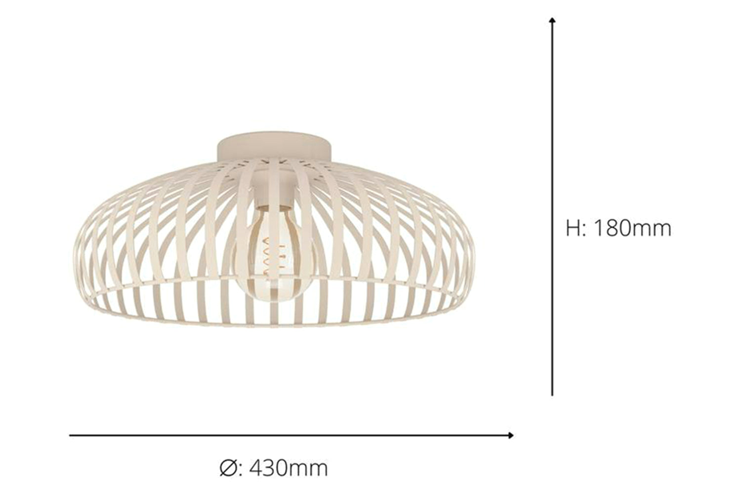 Eglo | Mogano 3 Caged Style Ceiling Light | 43 cm | Sandy-4