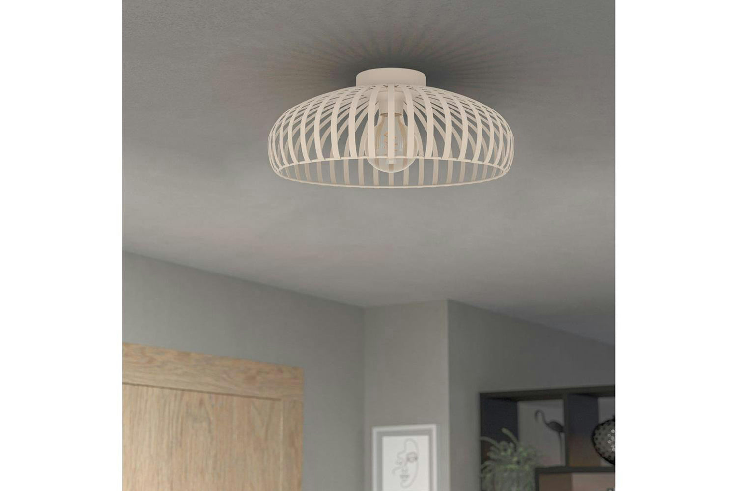 Eglo | Mogano 3 Caged Style Ceiling Light | 43 cm | Sandy-2