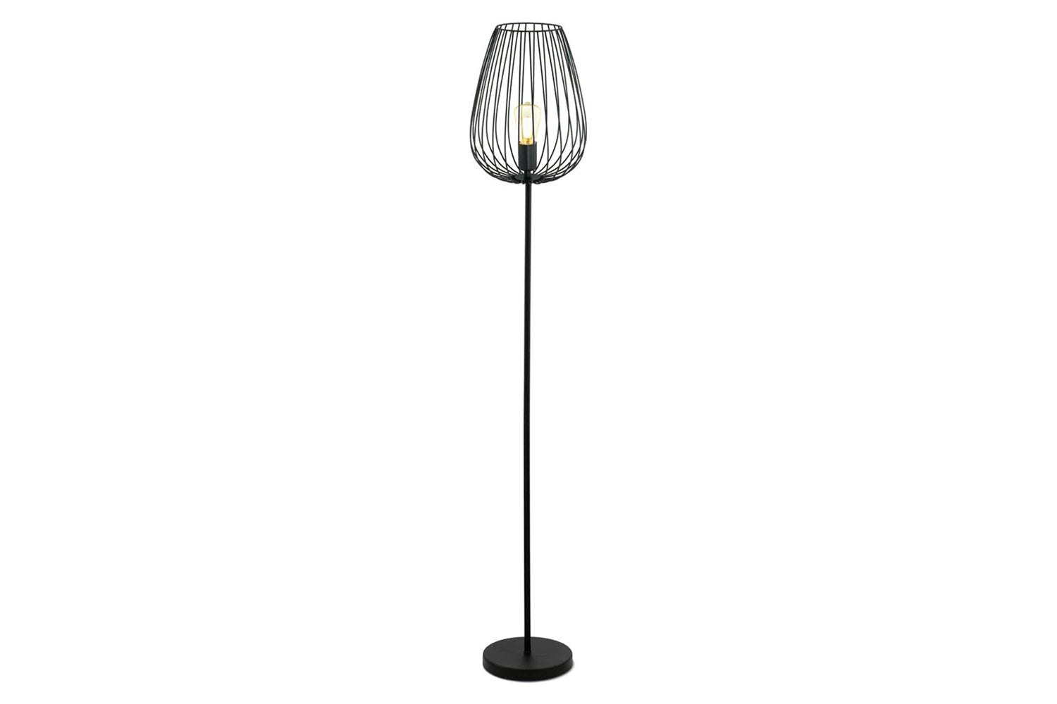 Eglo | Newtown Vintage Caged Floor Lamp | Black