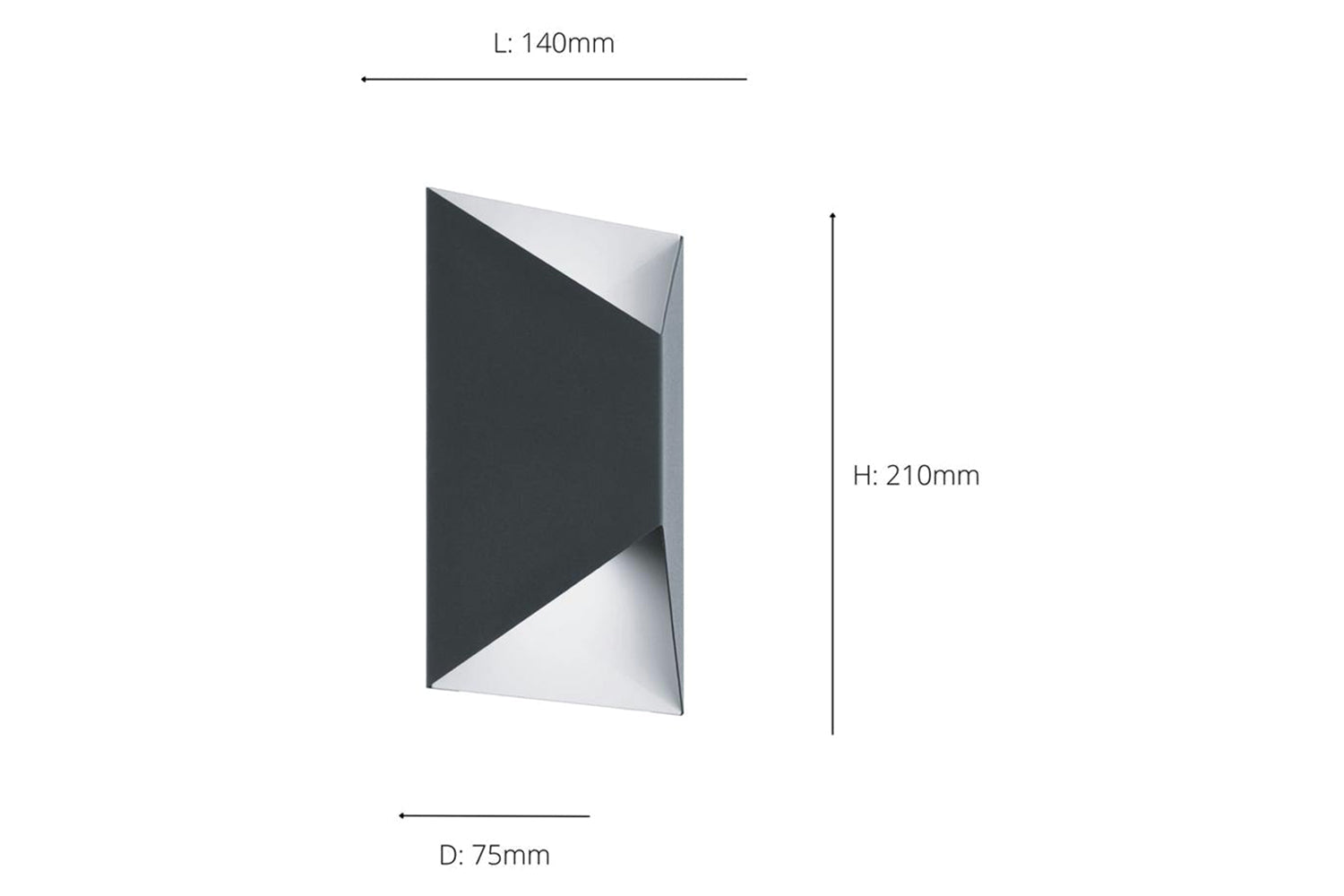 Eglo | Predazzo Exterior LED Wall Light | Anthracite/White-3