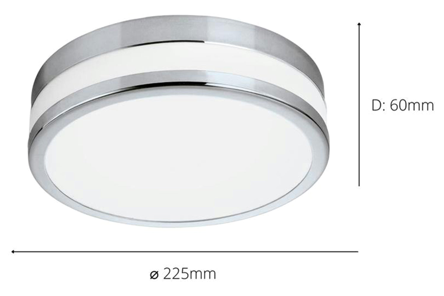 Eglo | Palermo Led  Whitechrome Wall Ceiling Light-3