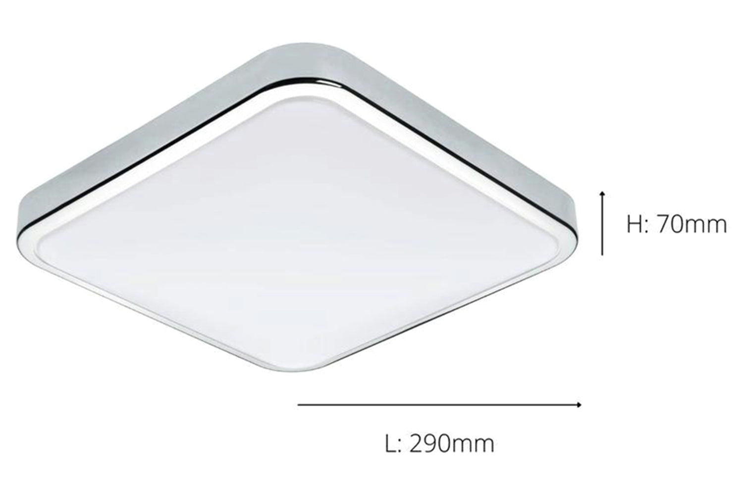 Eglo | Manilva Square LED Wall Light | White/chrome-3