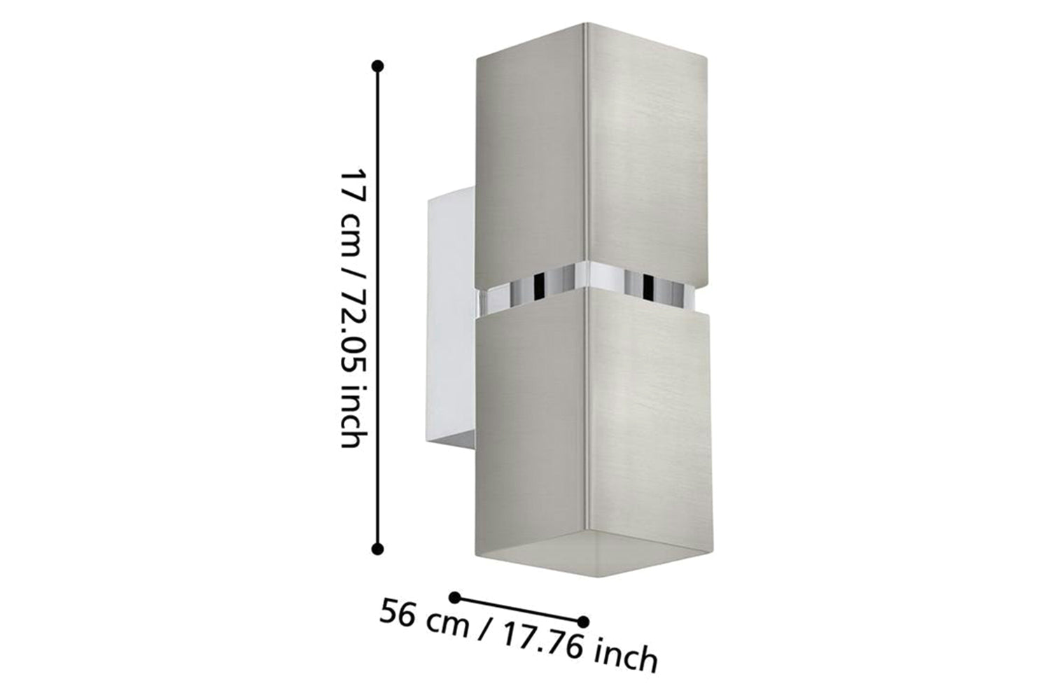 Eglo | Passa LED Wall Light | Satin Nickel/Chrome-4