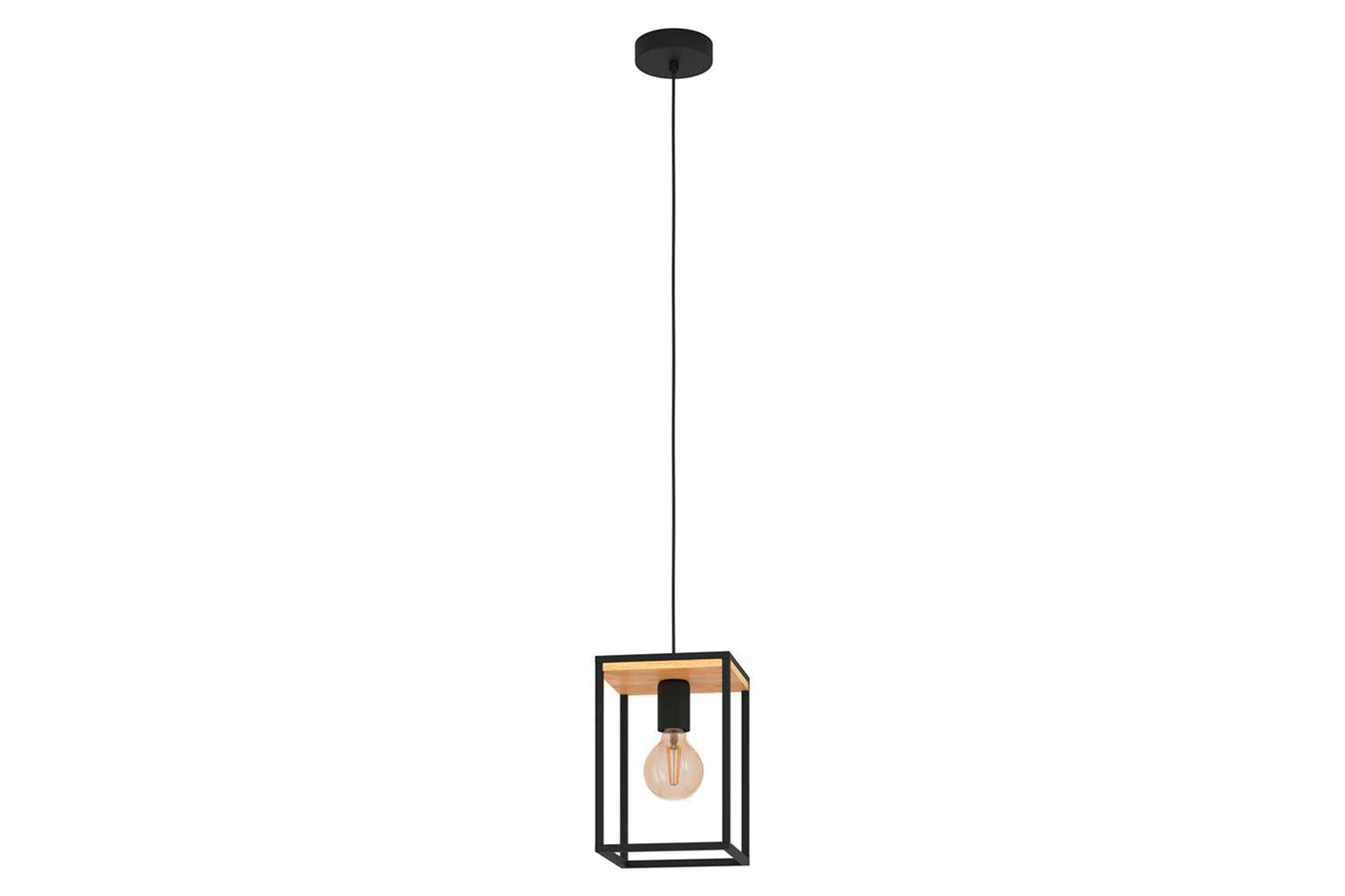 Eglo | Libertad Caged Pendant Light | Black/Brown