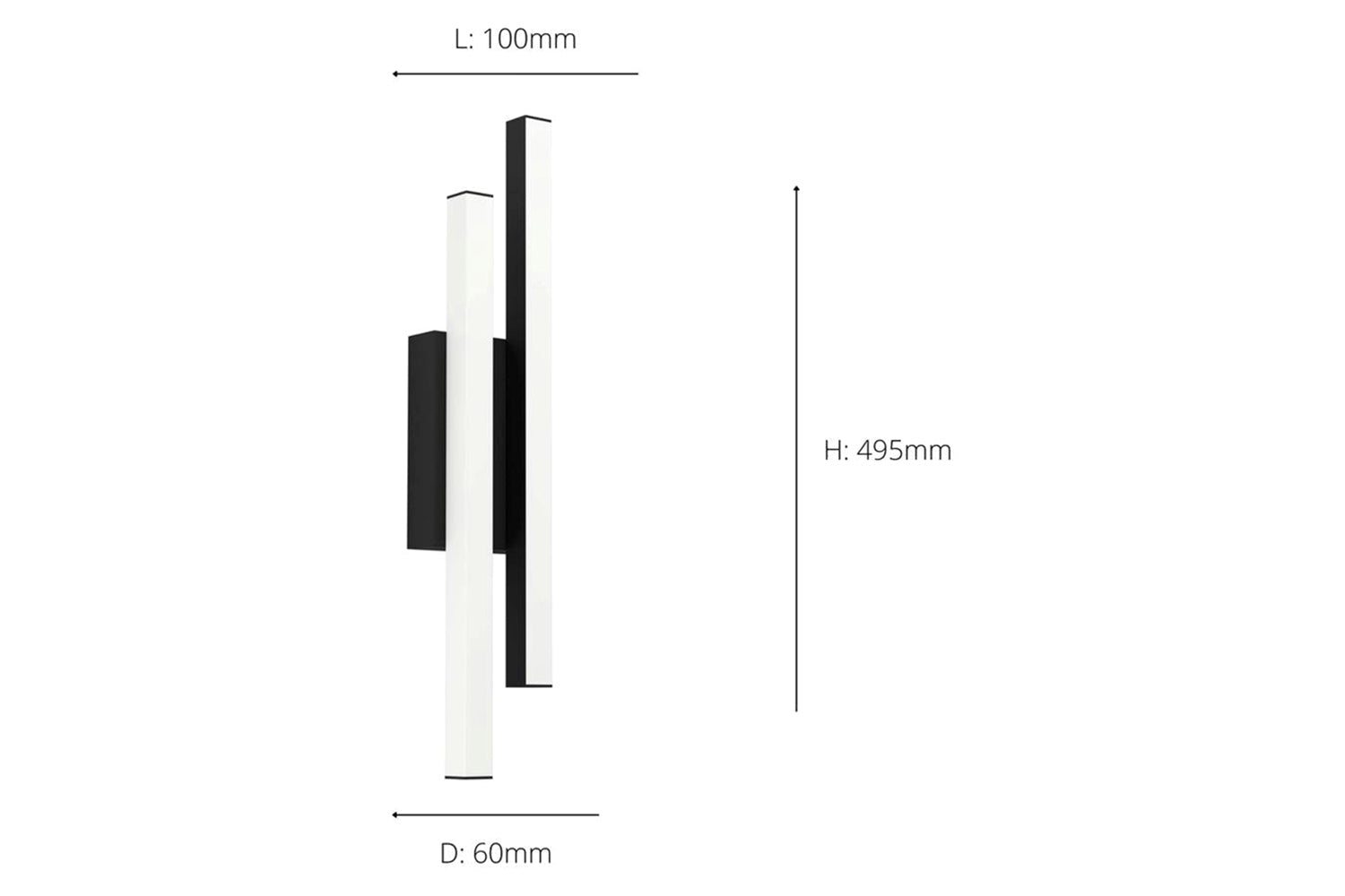 Eglo | Serricella Linear Exterior LED Wall Light | Black/White-3