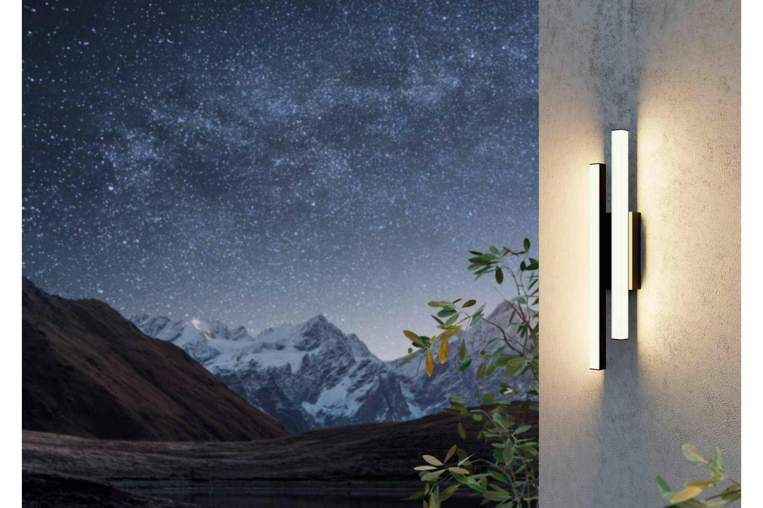 Eglo | Serricella Linear Exterior LED Wall Light | Black/White-2