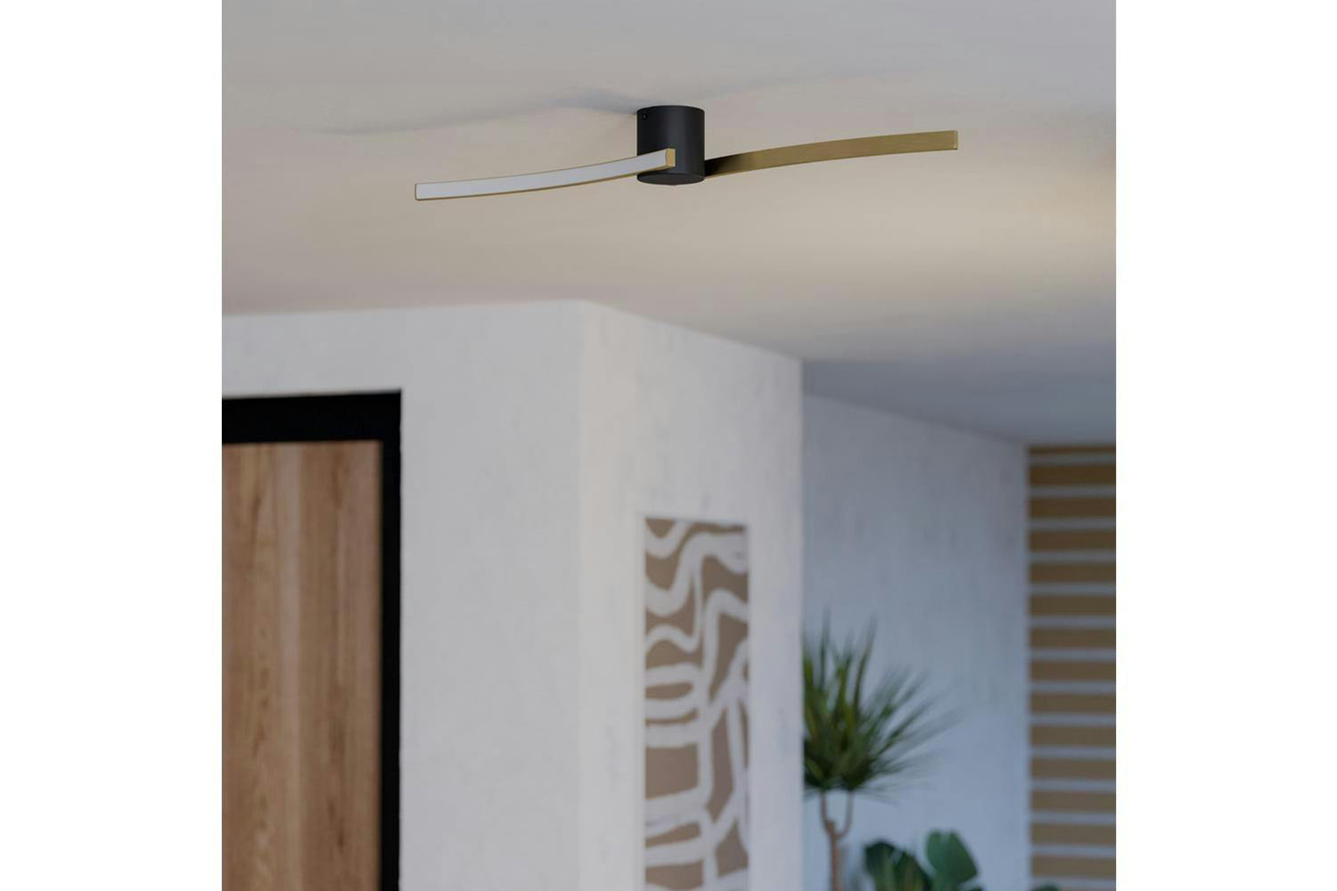 Eglo | Aieta Minimalist Ceiling Light | Black/Gold-3