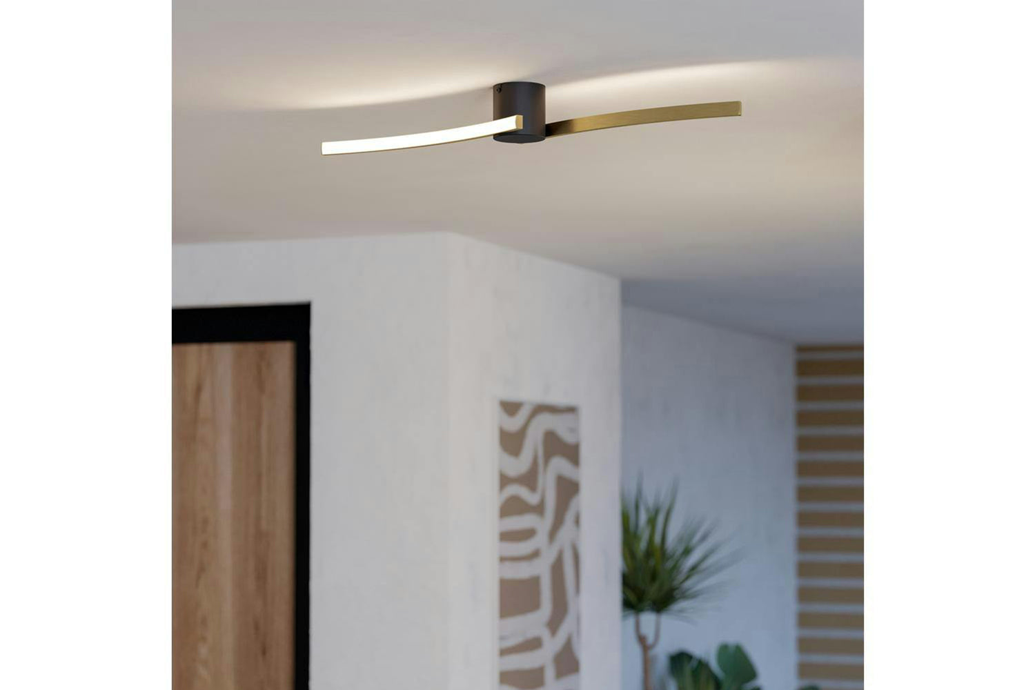 Eglo | Aieta Minimalist Ceiling Light | Black/Gold-2