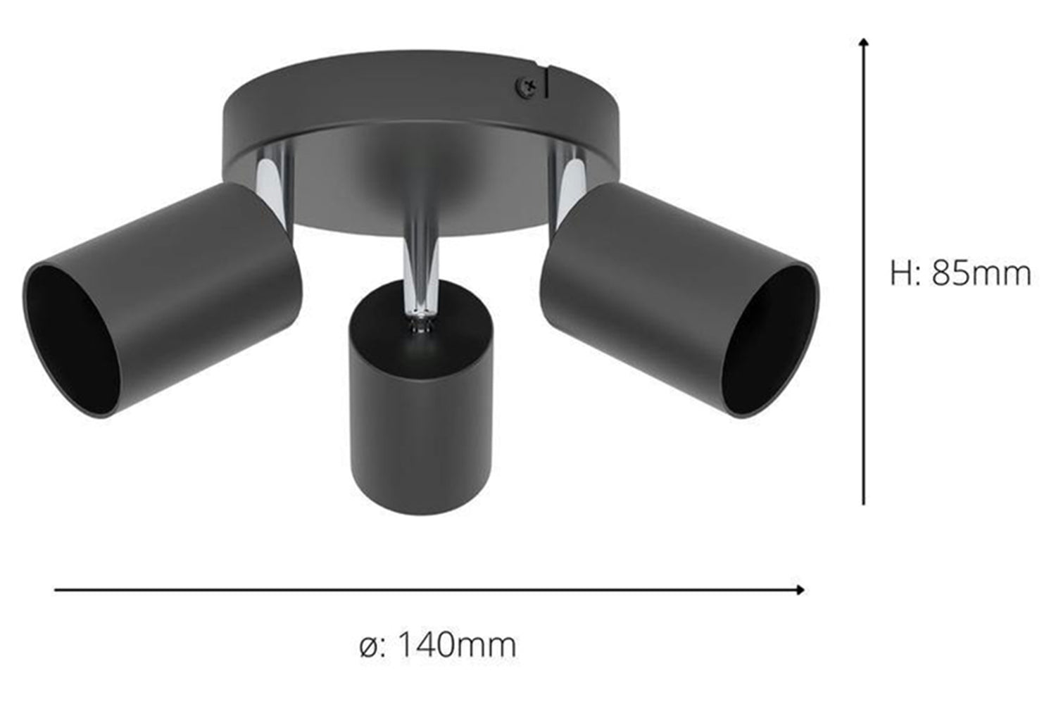 Eglo | Basic Reciso-e Eco Friendly 3-light Spotlight | Black-3