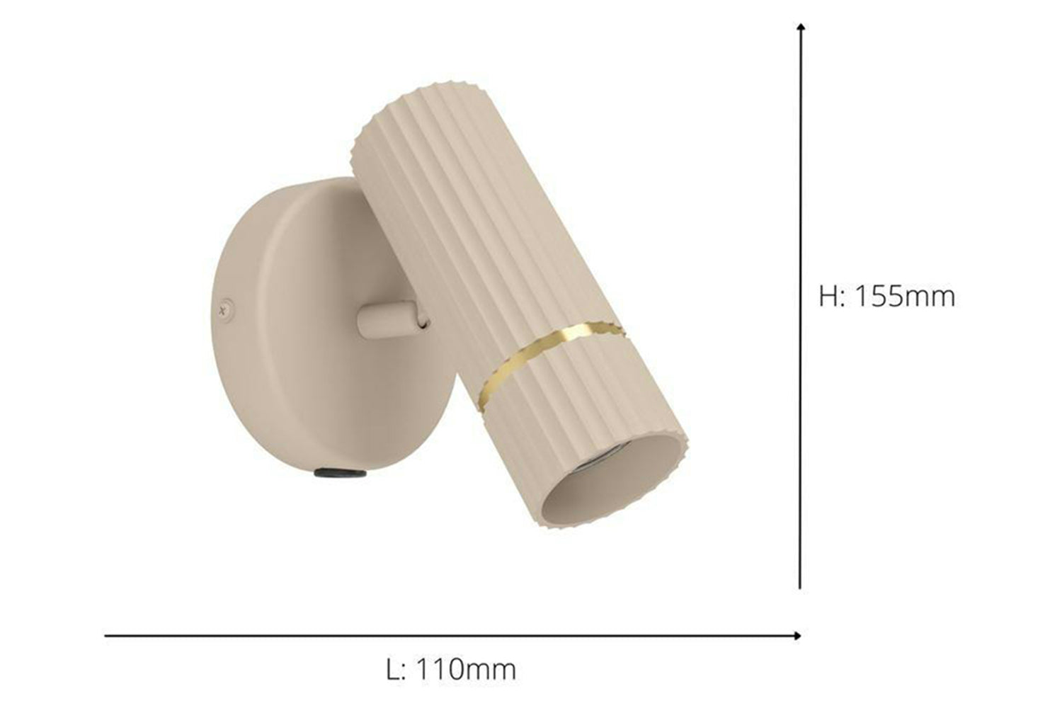 Eglo | Caminia Steel Monochrome Wall Spotlight | Sandy-5