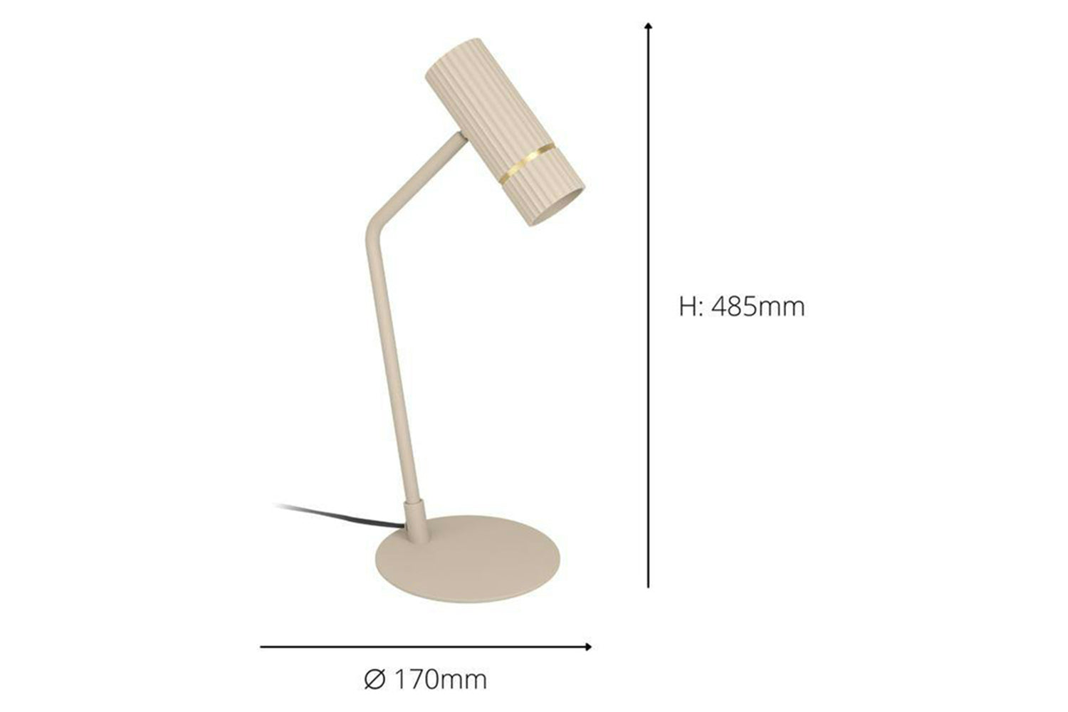 Eglo | Caminia Steel Monochrome Desk Lamp | Sandy-4
