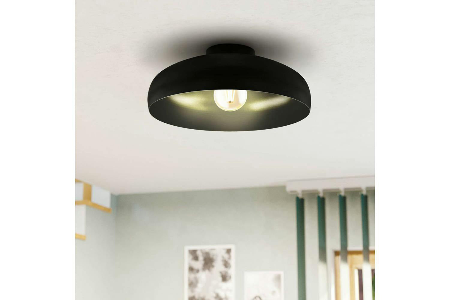 Eglo | Mogano 2 Vintage Ceiling Light | 40 cm | Black-3