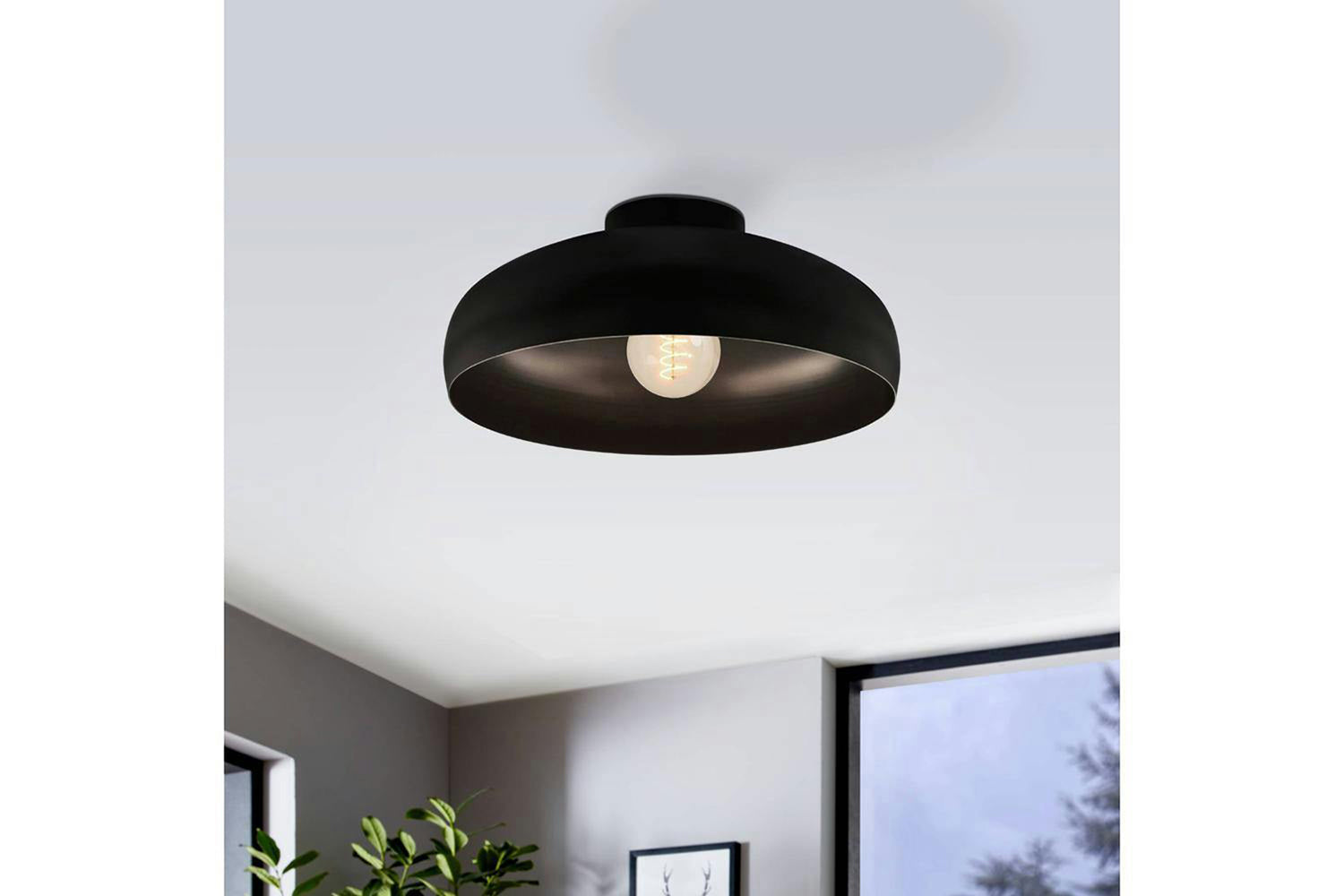 Eglo | Mogano 2 Vintage Ceiling Light | 40 cm | Black-2