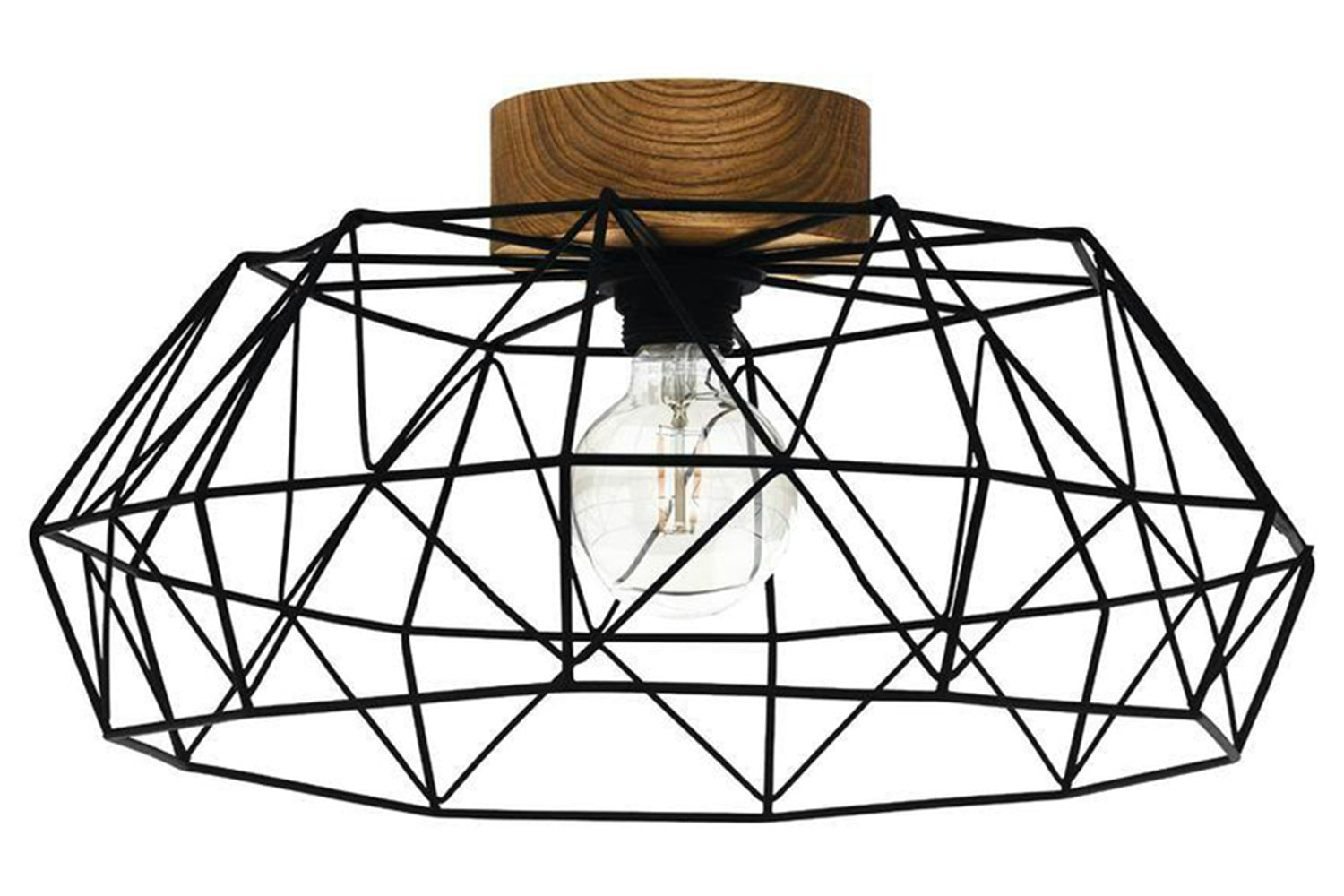 Eglo | Padstow Geometric Ceiling Light | Brown/Black
