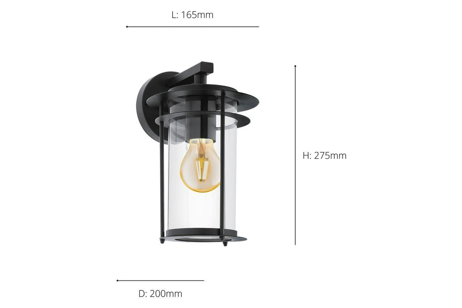 Eglo | Valdeo Wall Light | Black-4
