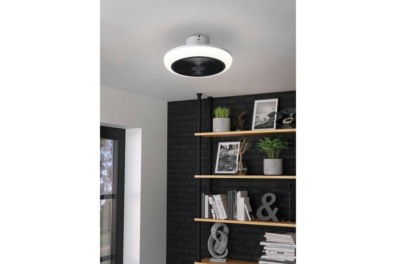 Eglo | Sayulita Ceiling Light with Fan | White/Black-2