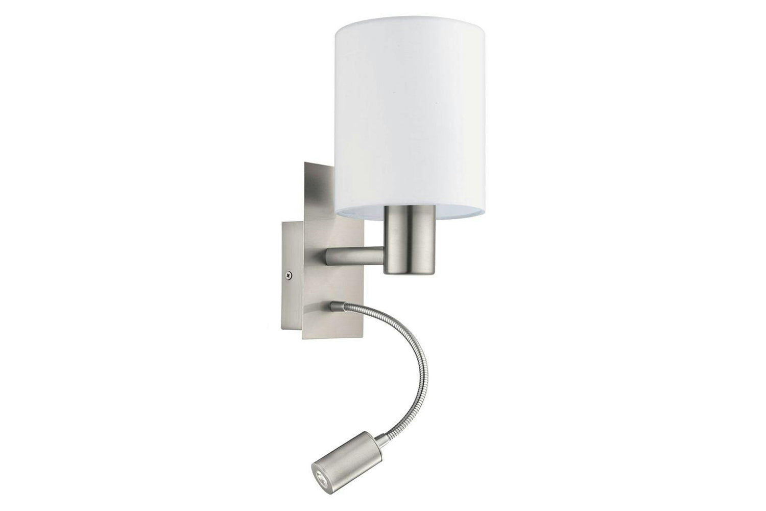 Eglo | Pasteri LED Wall Light with Reading Light | Nickel/White