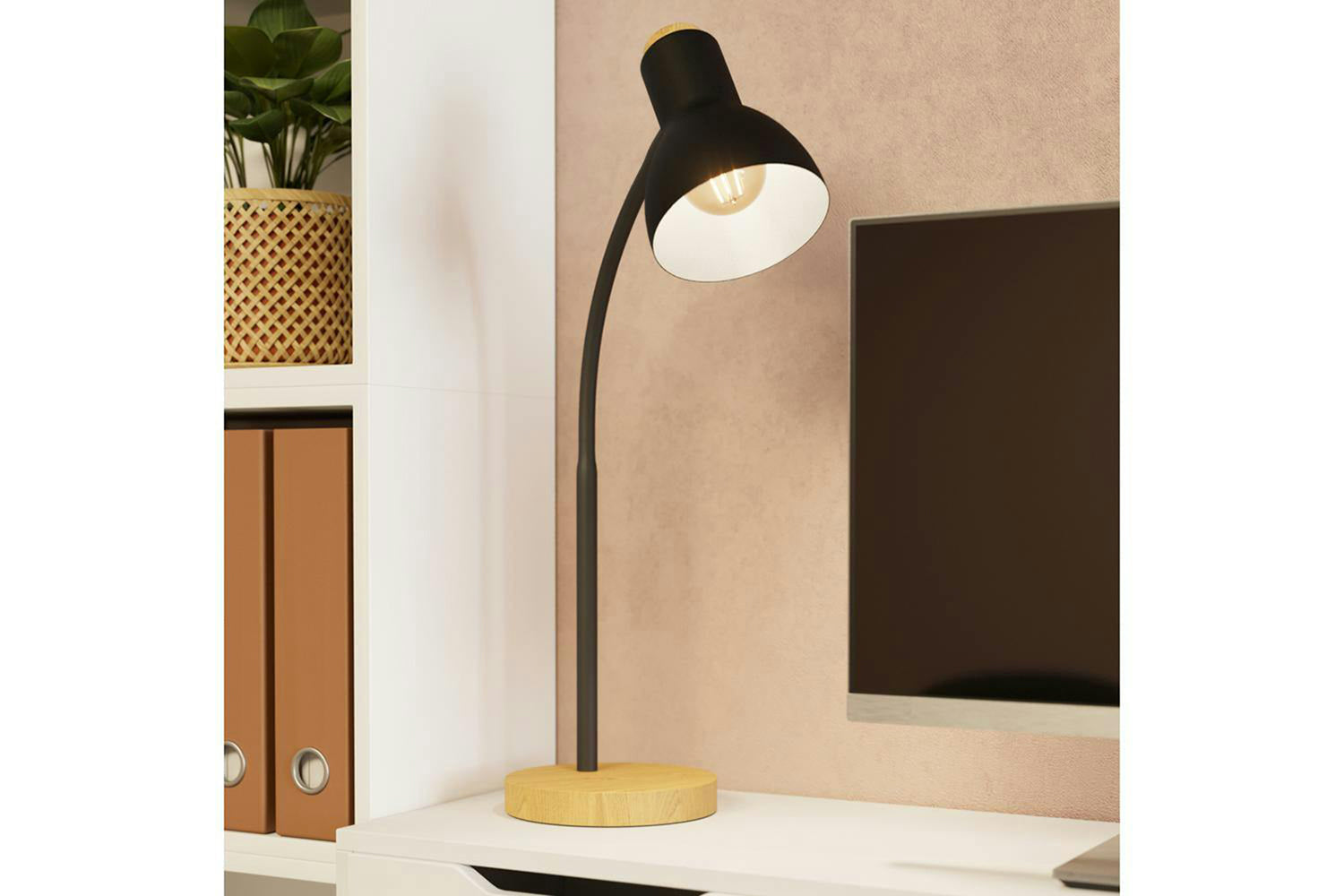 Eglo | Veradal Desk Lamp | Black/Brown-2