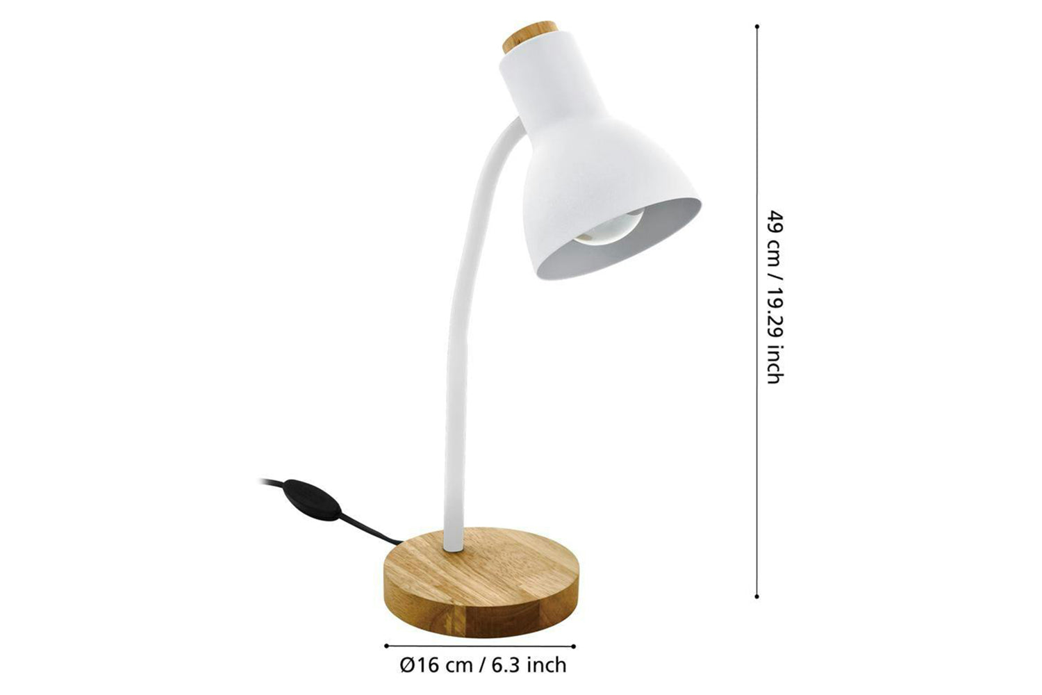 Eglo | Veradal Desk Lamp | Brown/White-4