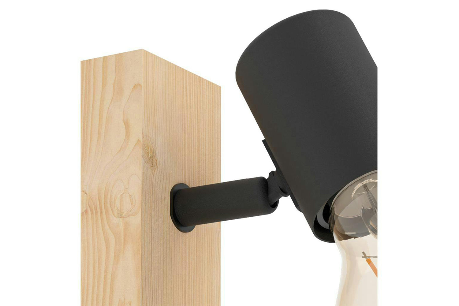 Eglo | Townshend 3 Industrial Wall Light | Brown/Black-3