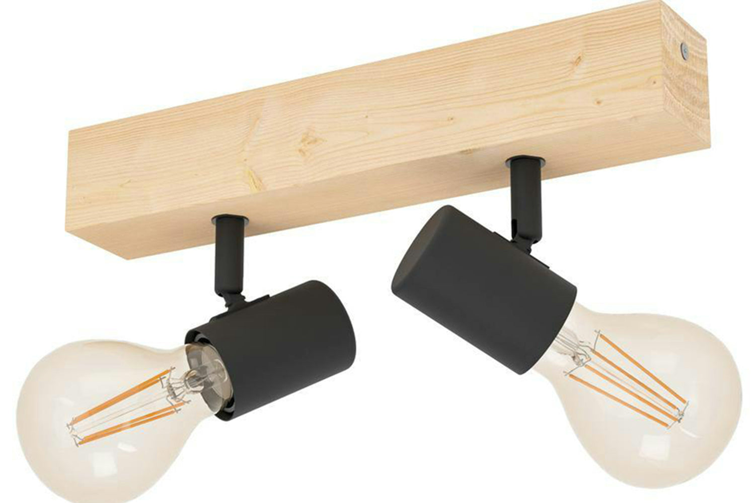 Eglo | Townshend 3 Industrial 2-light Ceiling Spotlight | Brown/Black