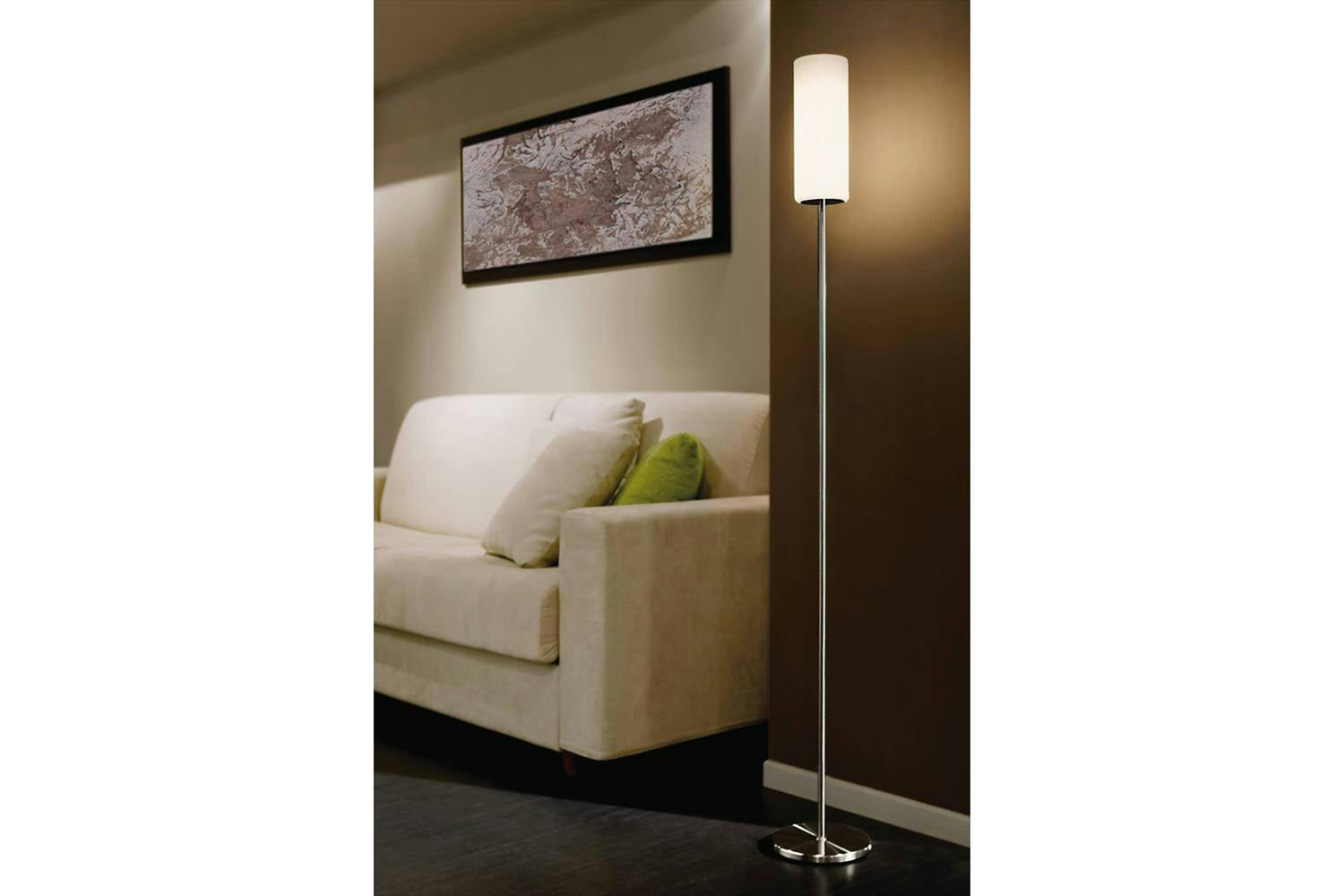 Eglo | Troy 3 Floor Light | Silver/White-3