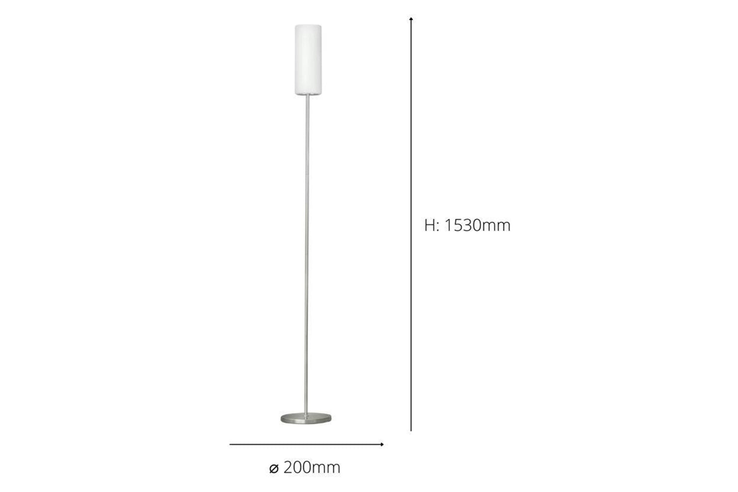Eglo | Troy 3 Floor Light | Silver/White-4
