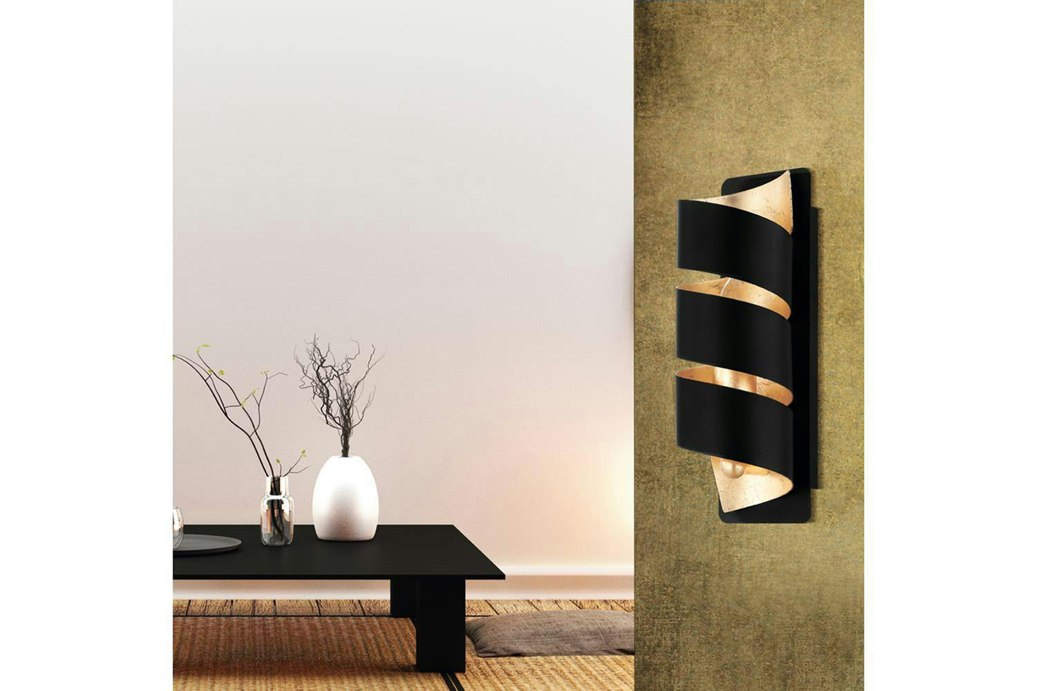 Elgo | Elizondo Wall Light | Black/Gold-2