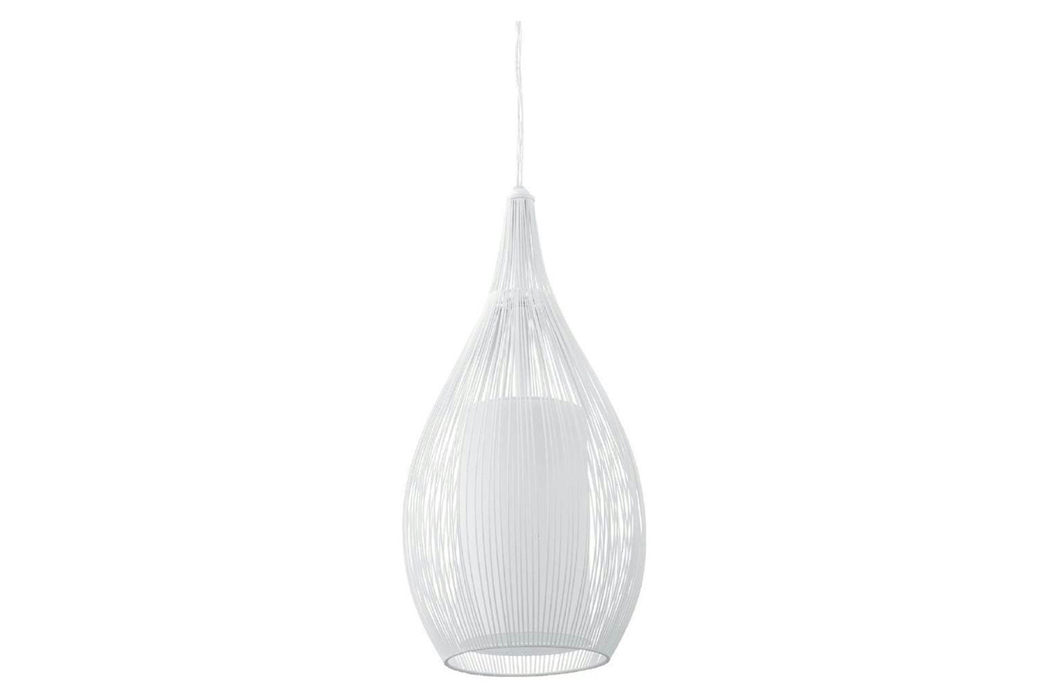 Eglo | Razoni Metal and Glass Pendant Light | White-3