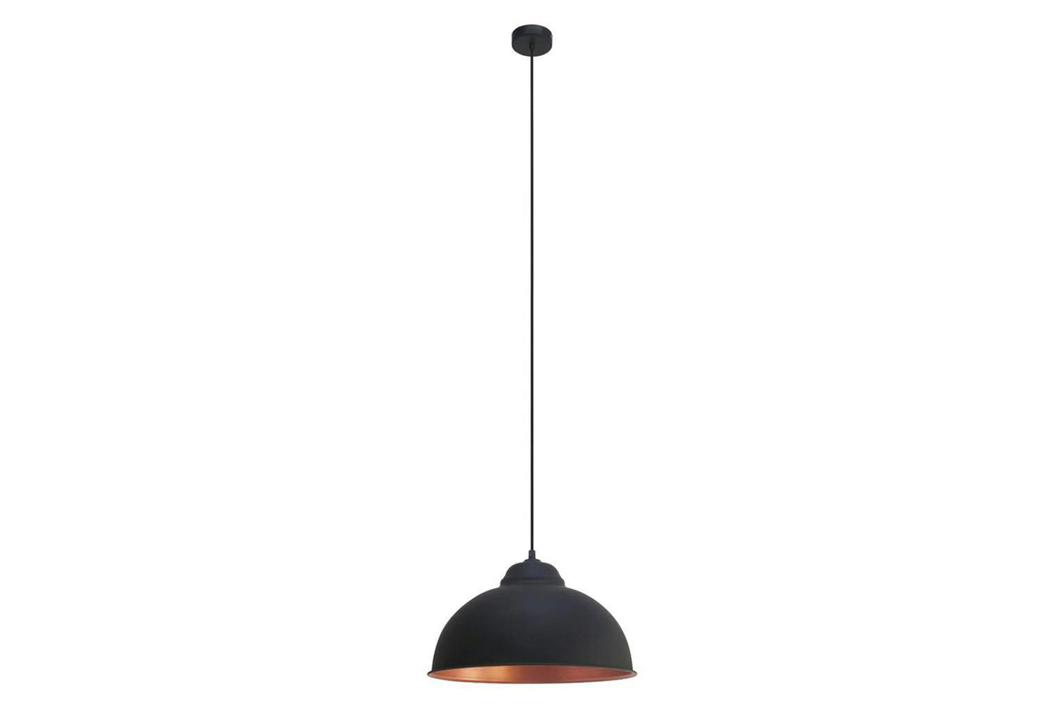Eglo | Truro 2 Domed Pendant Light | Black/Copper