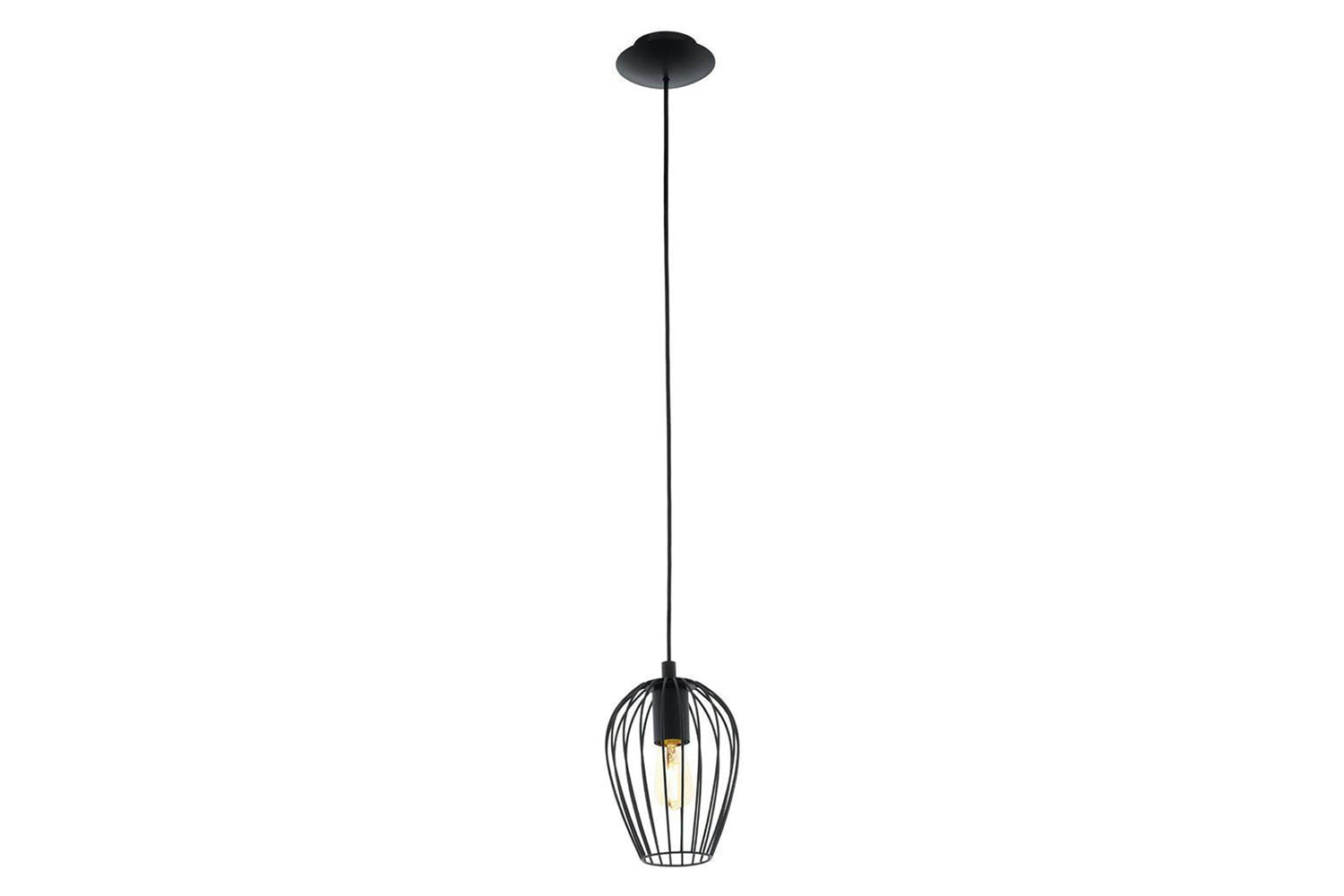 Eglo | Newtown Vintage Caged Pendant Light | Black