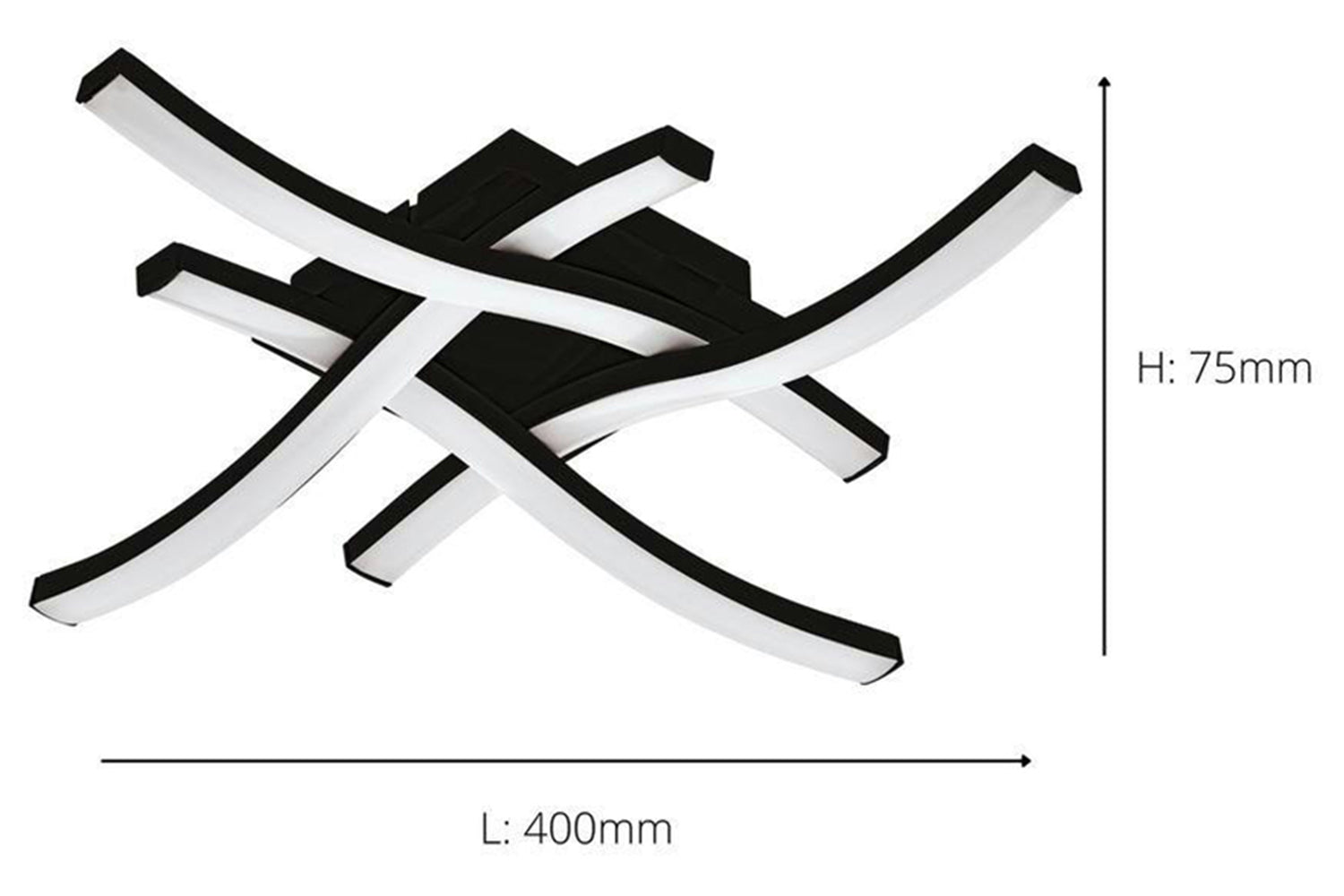 Eglo | Cabezas-E 4-flame Ceiling Light | Black/White-3