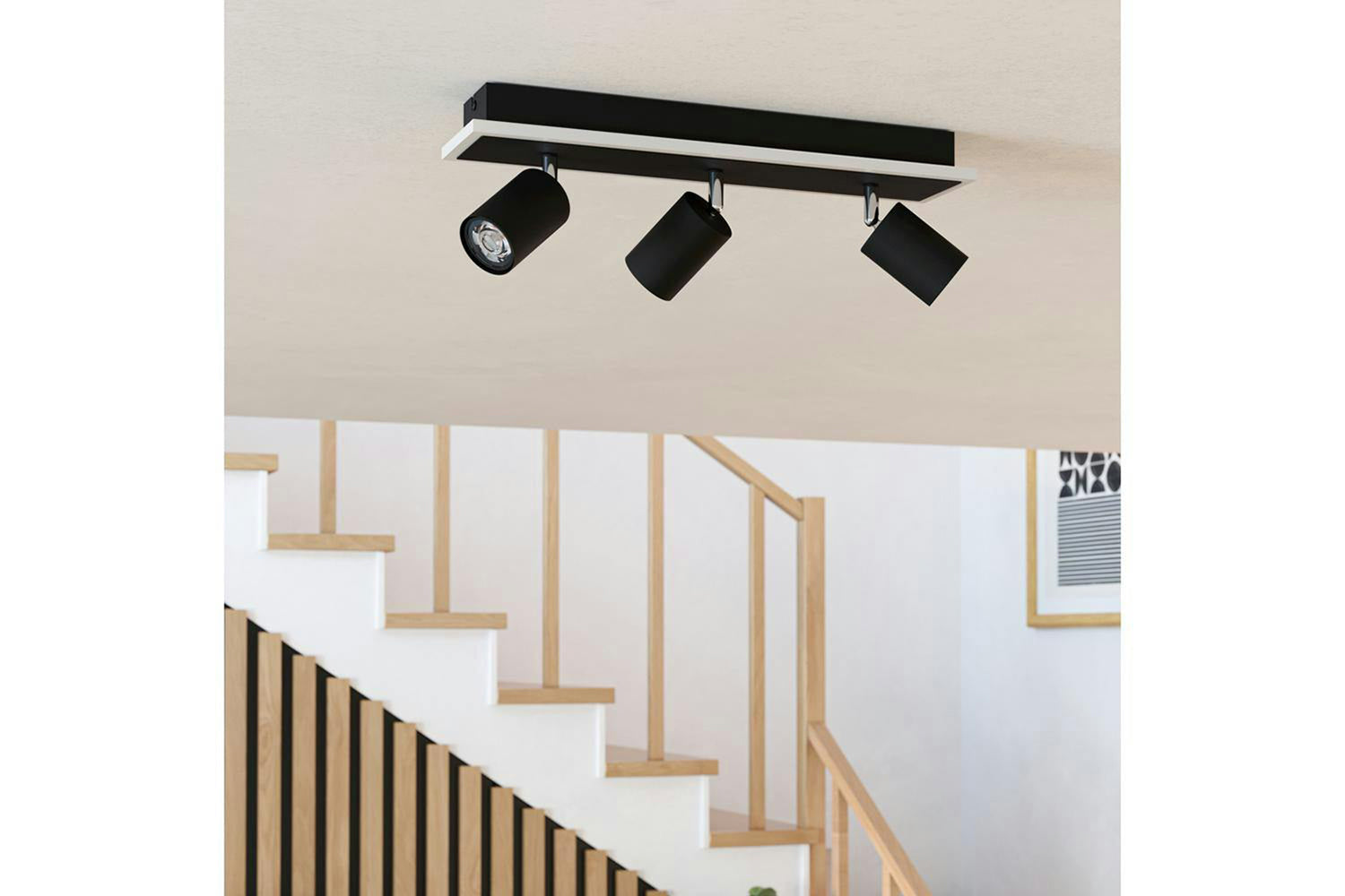 Eglo | Rimbocchi 1 Steel Modern 3-light Spotlight | Black/White-3